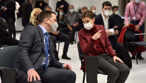 Premijerka Srbije Ana Brnabić i ministar prosvete Branko Ružić - Sputnik Srbija