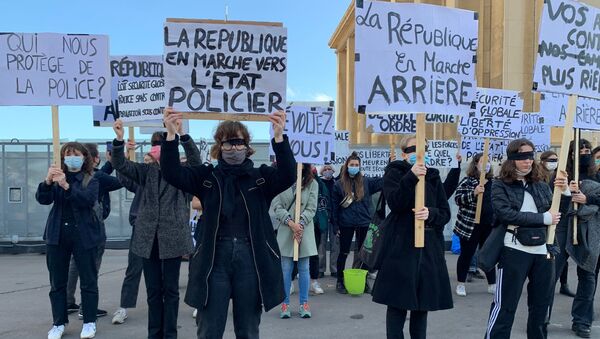 Protesti u Parizu protiv Zakona o bezbednosti - Sputnik Srbija