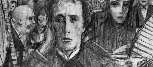 Александар Блок - Репродукција цртежа у пастелу, уметника Иље Глазунова - Sputnik Србија