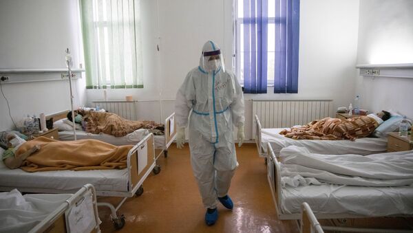 Пацијенти у ковид болници у Клиничко болничком центру Земуну - Sputnik Србија