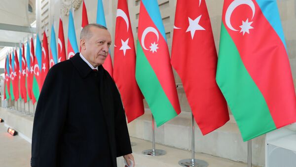 Председник Турске Реџеп Тајип Ердоган у Бакуу - Sputnik Србија