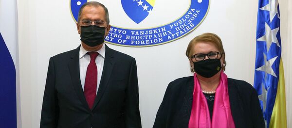 Састанак Сергеја Лаврова и Бисере Турковић у Сарајеву Састанак Сергеја Лаврова и Бисере Турковић у Сарајеву - Sputnik Србија