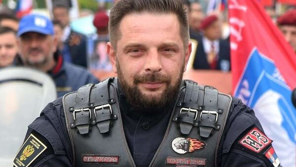 Saša Savić, predsednik srpskog ogranka ruskog moto kluba „Noćni vukovi“ - Sputnik Srbija