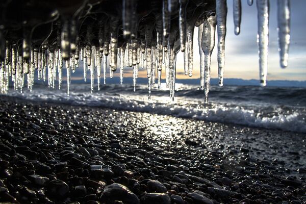 Најлепши лед на свету и моћни хаскији: Бајкал плени лепотом и зими /фото, видео/ - Sputnik Србија