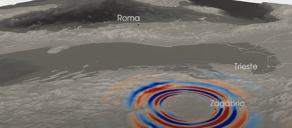 Видео реконструкција ширења земљотреса у Хрватској Видео реконструкција ширења земљотреса у Хрватској - Sputnik Србија