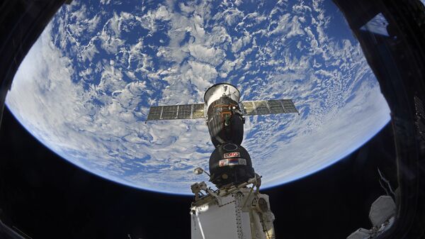 Pristajanje svemirskog broda sa posadom Sojuz MS 12 na Međunarodnu svemirsku stanicu - Sputnik Srbija