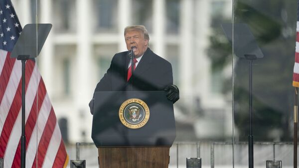 Donald Tramp drži govor na protestu u Vašingtonu - Sputnik Srbija
