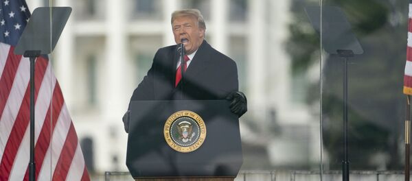 Donald Tramp drži govor na protestu u Vašingtonu - Sputnik Srbija