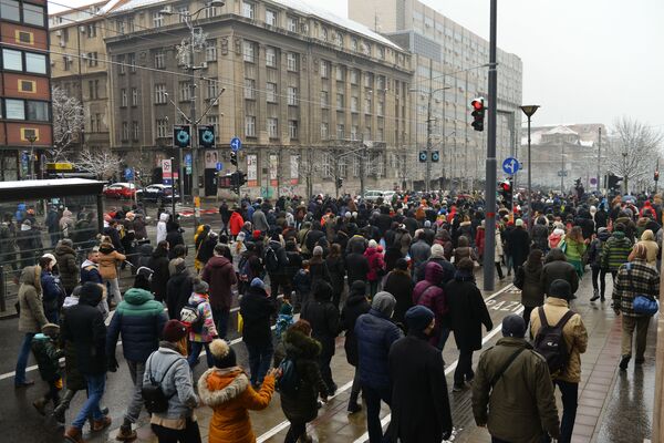 Протест у центру Београда због загађења ваздуха /фото/ Протест у центру Београда због загађења ваздуха /фото/ - Sputnik Србија
