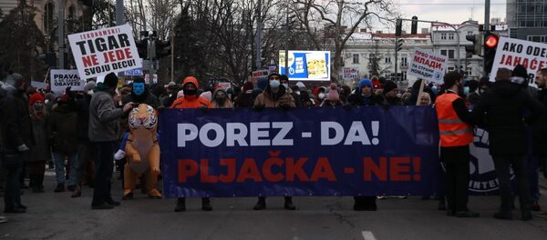 Протест фриленсера у Београду Протест фриленсера у Београду - Sputnik Србија