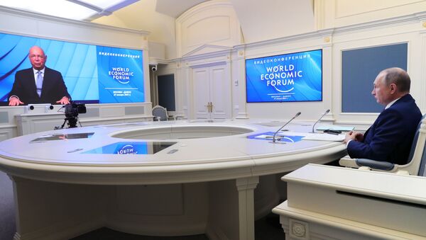Владимир Путин на Међународном економском форуму у Давосу - Sputnik Србија