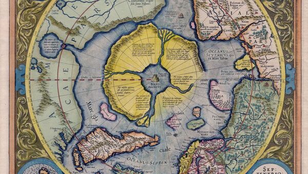 Arktički kontinent na karti Gerarda Merkatora 1595. godine, Hiperboreja - Sputnik Srbija