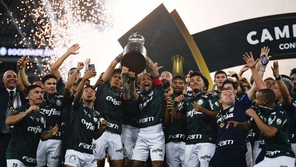 Fudbaleri Palmeirasa po osvajanju Kopa Libertadores - Sputnik Srbija