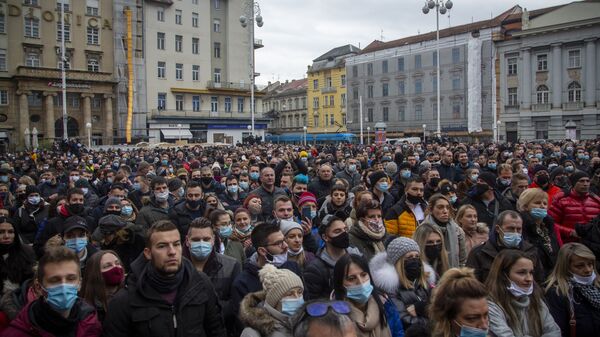 Protest u Zagrebu - Sputnik Srbija