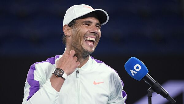 Španski teniser Rafael Nadal posle pobede u trećem kolu Australijan opena - Sputnik Srbija