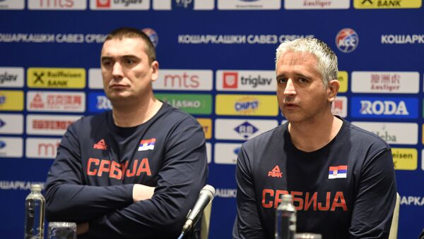 Selektor košarkaša Srbije Igor Kokoškov (desno) i njegov pomoćnik Dejan Milojević - Sputnik Srbija