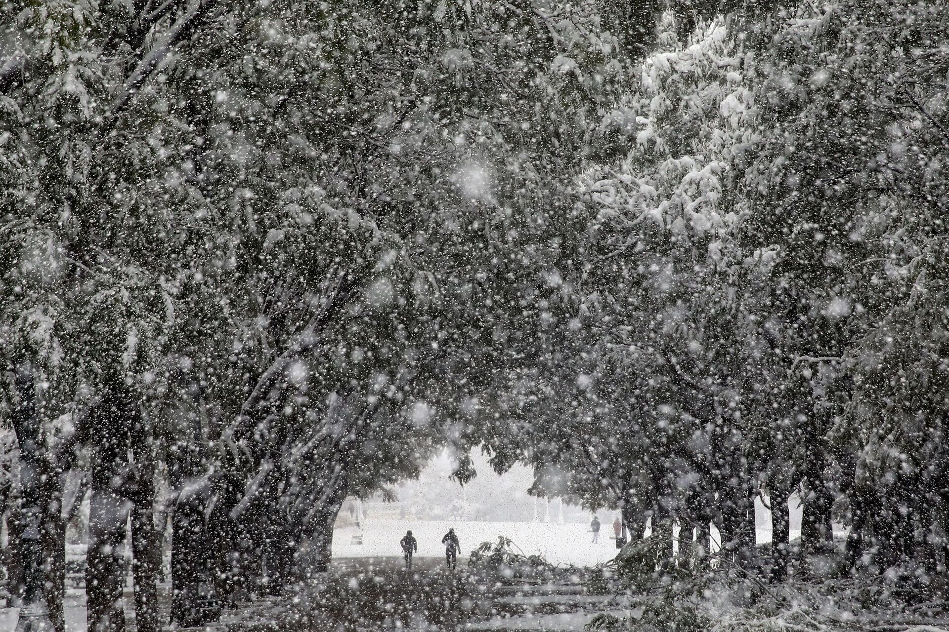 Грчка окована мразом и мећавом: Хаос широм земље, а атински Акропољ у снежној бајци,  /видео, фото/ - Sputnik Србија, 1920, 17.02.2021