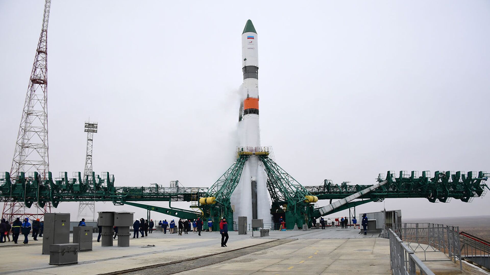 Priprema za lansiranje rakete-nosača Sojuz 2.1a sa kosmodroma Bajkonur - Sputnik Srbija, 1920, 22.01.2023
