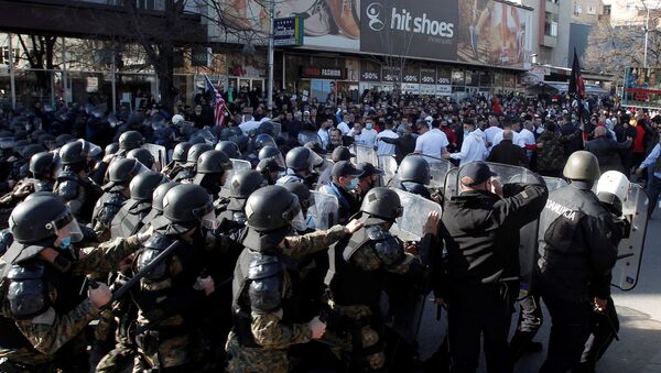 Protesti u Skoplju posle izricanja presude u slučaju „Monstrum“ - Sputnik Srbija