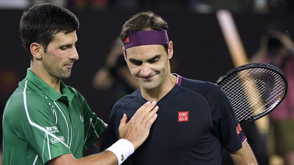 Novak Đoković i Rodžer Federer - Sputnik Srbija
