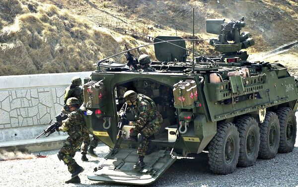 Stryker je borbeno oklopno vozilo proizvođača General Dynamics Land Systems - Sputnik Srbija