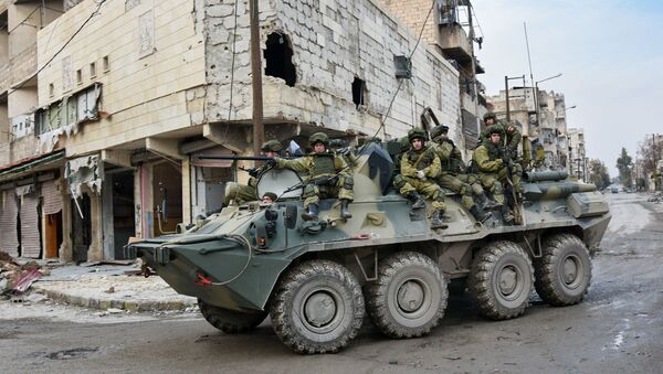 Руска војска у граду Алепо у Сирији - Sputnik Србија