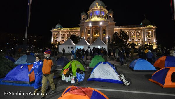 Protest frilensera ispred Narodne Skupštine - Sputnik Srbija