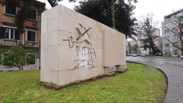 Оскрнављен антифашистички споменик у Ријеци - Sputnik Србија