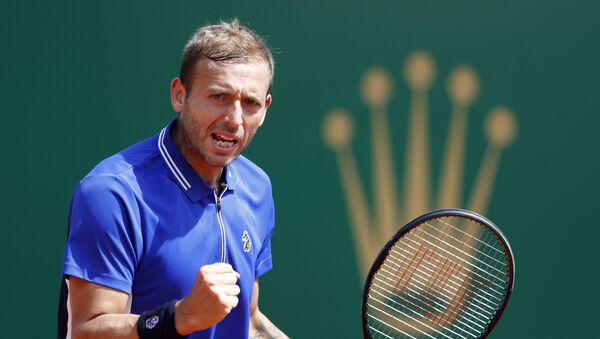 Британски тенисер Данијел Еванс после победе над Давидом Гофаном - Sputnik Србија