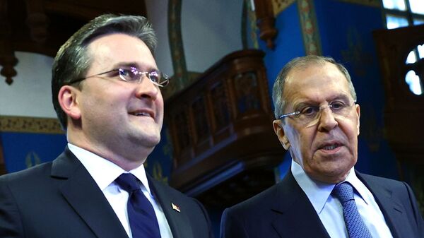 Ministri spoljnih poslova Srbije i Rusije Nikola Selaković i Sergej Lavrov - Sputnik Srbija