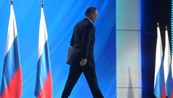 Vladimir Putin se obraća Federalnoj skupštini - Sputnik Srbija
