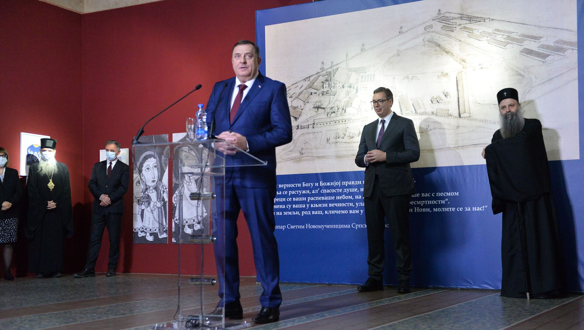 Milorad Dodik na otvaranju izložbe o Jasenovcu u Istorijskom muzeju Srbije - Sputnik Srbija, 1920, 22.04.2021