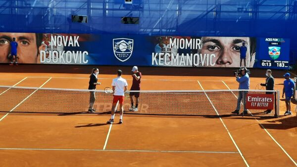 Marijana Veljović, Novak Đoković i Miomir Kecmanović - Sputnik Srbija