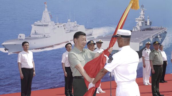 Церемонија у морнаричком комплексу у близини града Санји на јужном кинеском острву Хајнан - Sputnik Србија