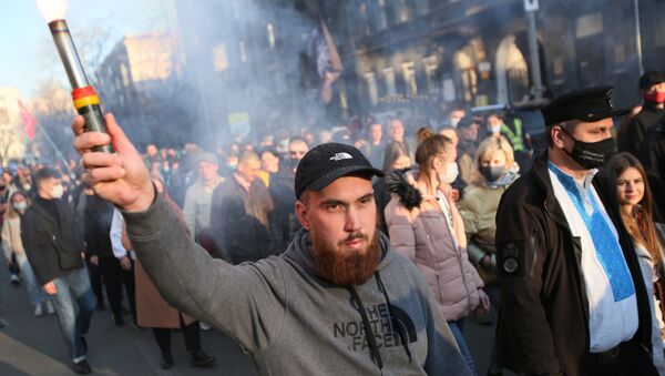 Učesnici marša neonacista u Kijevu - Sputnik Srbija