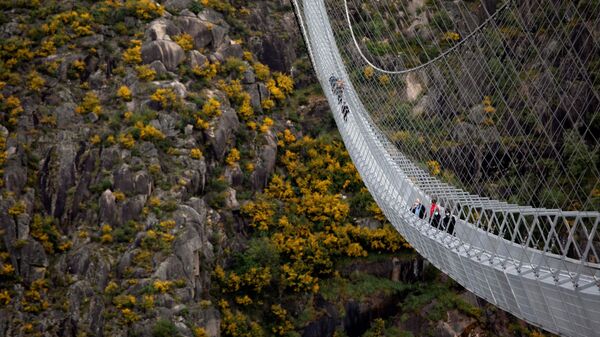 Najduži viseći pešački most na svetu otvoren u Portugaliji - Sputnik Srbija