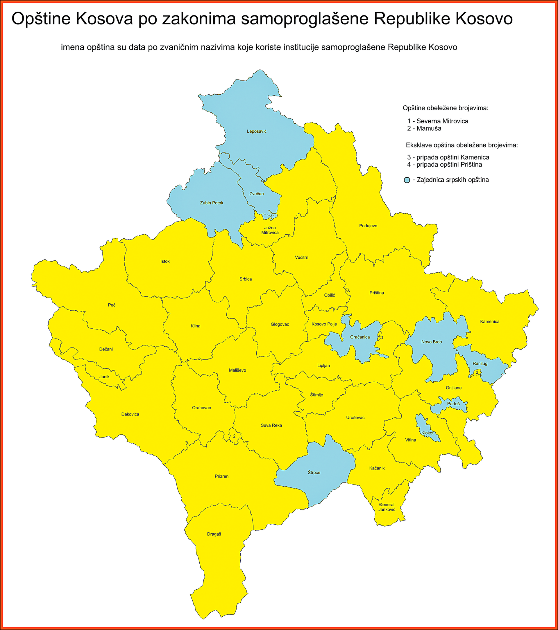Oblasti na Kosovu i Metohiji u kojima većinski žive Srbi a koje bi trebalo da uđu u sastav ZSO (plava boja) - Sputnik Srbija, 1920, 13.07.2021