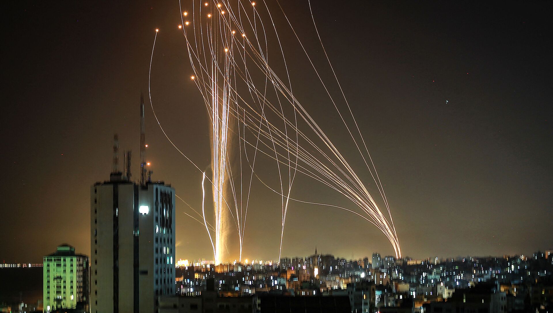 Ракете лансиране из Газе на Тел Авив - Sputnik Србија, 1920, 11.05.2021