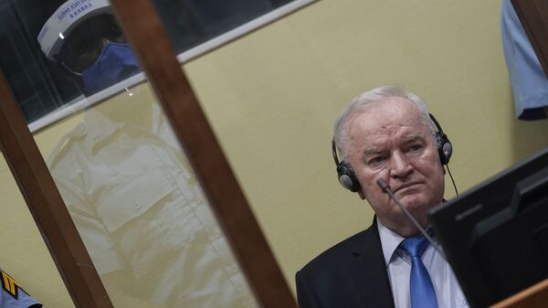 Ratko Mladić u sudnici u Hagu na izricanju drugostepene presude - Sputnik Srbija