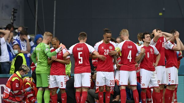 Drama tokom utakmice Danske i Finske - Sputnik Srbija