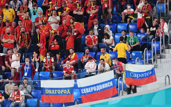 Детаљ са утакмице Белгије и Русије - Sputnik Србија