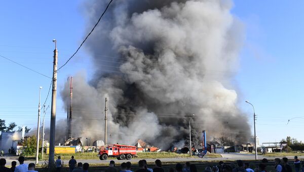 Експлозија на бензинској пумпи у Новосибирску - Sputnik Србија