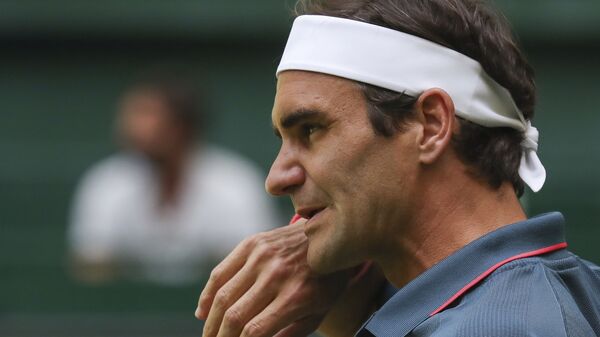 Rodžer Federer tokom turnira u Haleu - Sputnik Srbija
