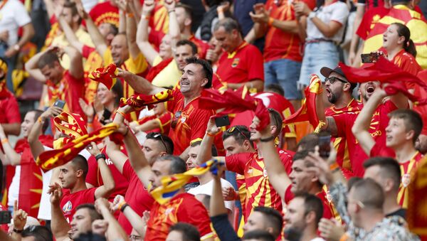 Navijači Makedonije na tribinama – EURO 2020 - Sputnik Srbija
