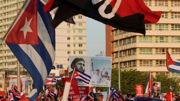 Protest pristalica kubanske vlade u Havani - Sputnik Srbija
