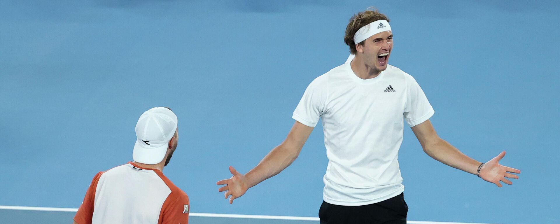 Jan-Lenard Štruf i Aleksander Zverev tokom ATP kupa protiv Srbije 2021. - Sputnik Srbija, 1920, 25.07.2021