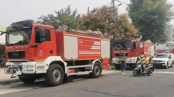 Srpski vatrogasci stigli na Eviju - Sputnik Srbija