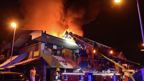 Požar u kineskom tržnom centru na Novom Beogradu - Sputnik Srbija