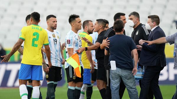 Прекид утакмице Бразил - Аргентина - Sputnik Србија