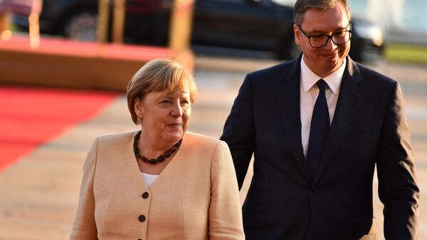 Nemačka kancelarka Angela Merkel i predsednik Srbije Aleksandar Vučić - Sputnik Srbija